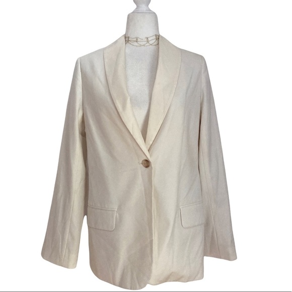 Elizabeth and James single Button Blazer Silk Lapel - Picture 9 of 9